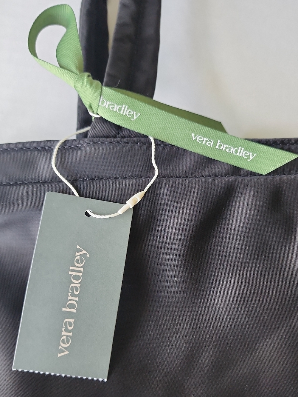 Vera Bradley Black Featherweight Zip Tote Bag - Picture 3 of 15